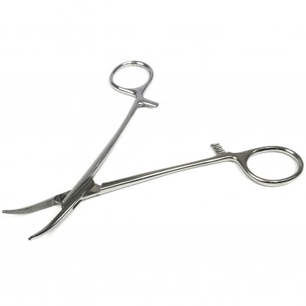 Затискач кровоспинний по Leriche, зігнутий. Довжина 16,0 см